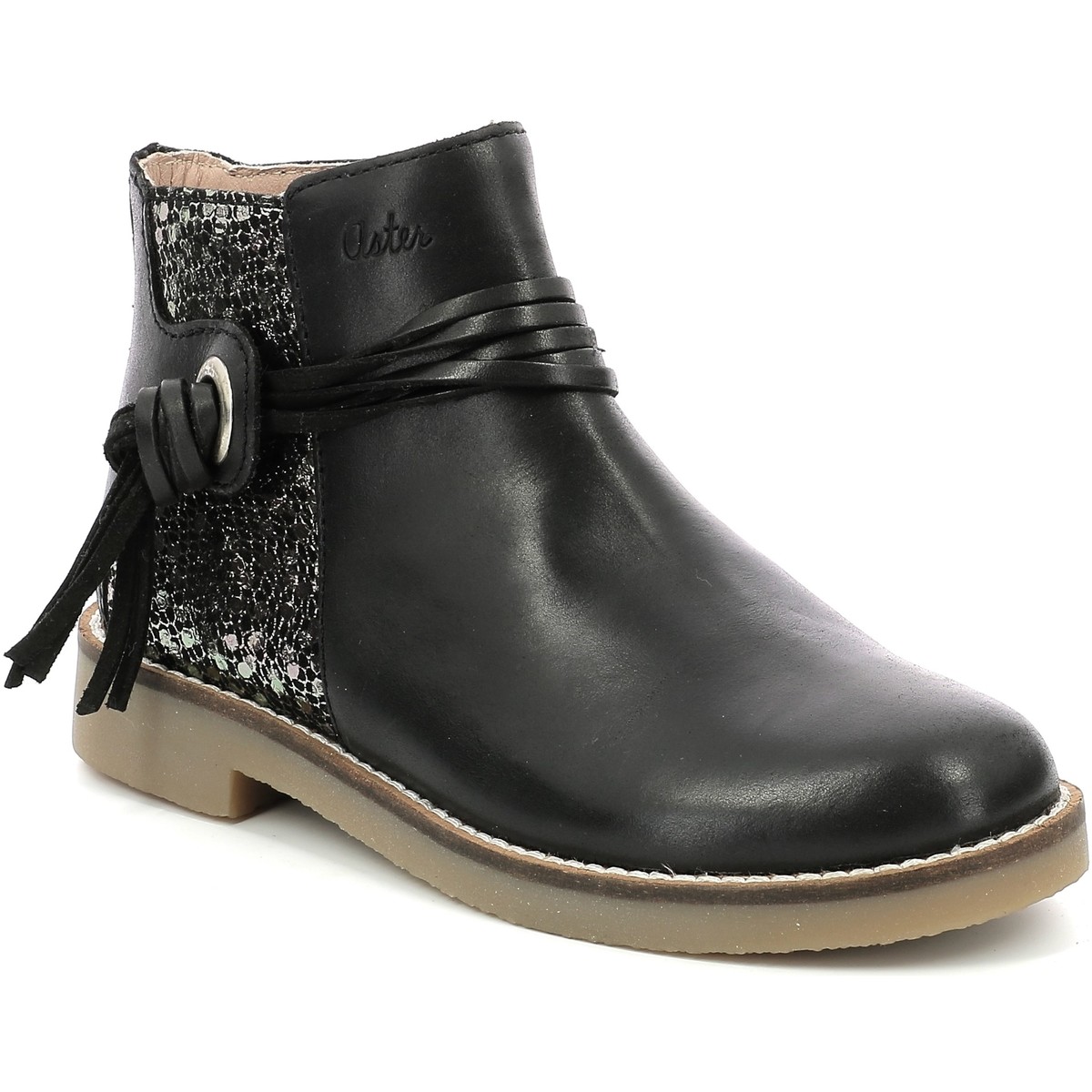 Chaussures Fille Boots Aster Wizia noir Metallise Noir