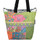 Sacs Femme Lesly leather shoulder bag ! Sac tote bag motif bohème design fleurs fond vert 0006 Multicolore