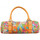 Sacs Femme Sacs porté main Fuchsia Sac à main bowling toile motif fleurs multicolore Orange