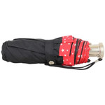 Parapluie Vaux pliant / manuelle bicolore Noir-rouge étoile