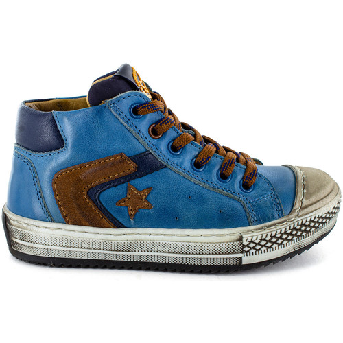 Chaussures Garçon Baskets montantes Men in Black and White Nippo Electric Blue-Brandy Autres