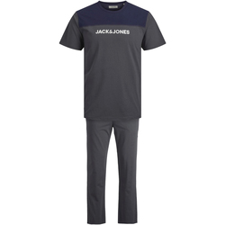 Vêtements Homme Pyjamas / Chemises de nuit Jack & Jones Pyjama coton Gris anthracite bleu marine