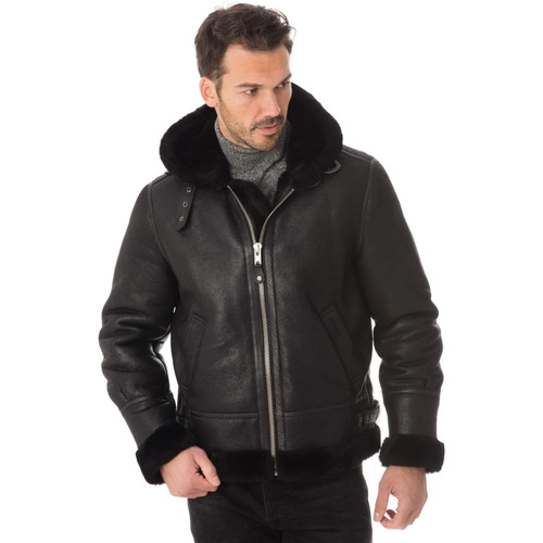 Vêtements Homme Vestes en cuir / synthétiques Schott LC1259H BLACK Noir