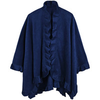 Accessoires textile Femme Utilisez au minimum 1 chiffre ou 1 caractère spécial Objets de décoration Châle polaire Frou-Frou  saphir Bleu saphir