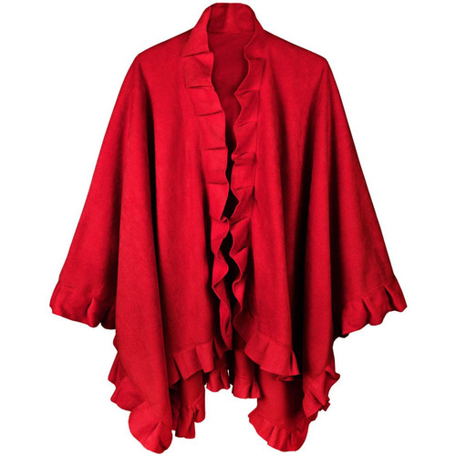 Allée Du Foulard Châle polaire Frou-Frou Rouge - Accessoires textile echarpe  Femme 44,90 €