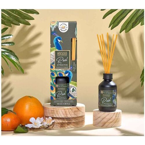 Les parfums frais Bougies / diffuseurs La Casa De Los Aromas Ambientador Mikado Real Attractive naranja & Ámbar 