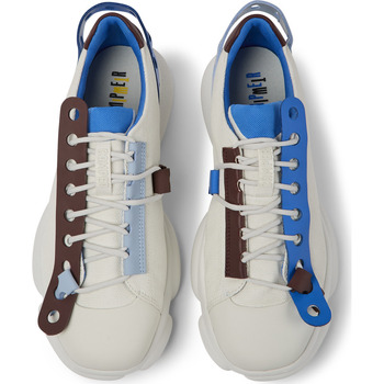 Chaussures Camper Baskets cuir KARST TWINS blancbleubourgogne - Chaussures Baskets basses Homme 165 