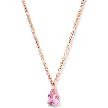 collier brillaxis  collier or rose 18 carats saphir poire rose 