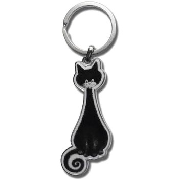 Accessoires textile Porte-clés Royal Tapisserie Porte clefs Spirale Les chats de Dubout Noir