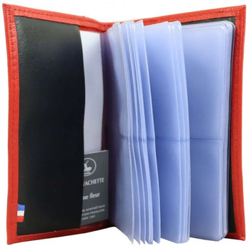 Frandi Grand porte cartes en cuir / Fabrication Française - Rouge Multicolore