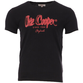 Vêtements Homme T-shirts Comes manches plaid Lee Cooper LEE-008971 Noir