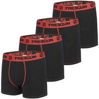 Sous-vêtements Garçon Boxers Freegun Lot de 4 Boxers garçon coton Rouge Noir