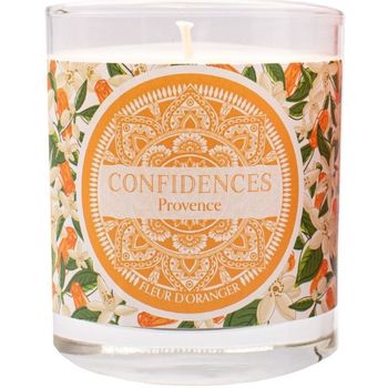 Maison & Déco Bougies / diffuseurs Confidences Provence Bougie parfumée fleur d'oranger fabriquée en provence 180 g Blanc
