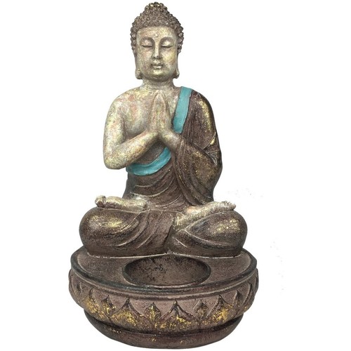 Maison & Déco Statuettes et figurines Signes Grimalt Figure De Bouddha Assis En Prière Gris
