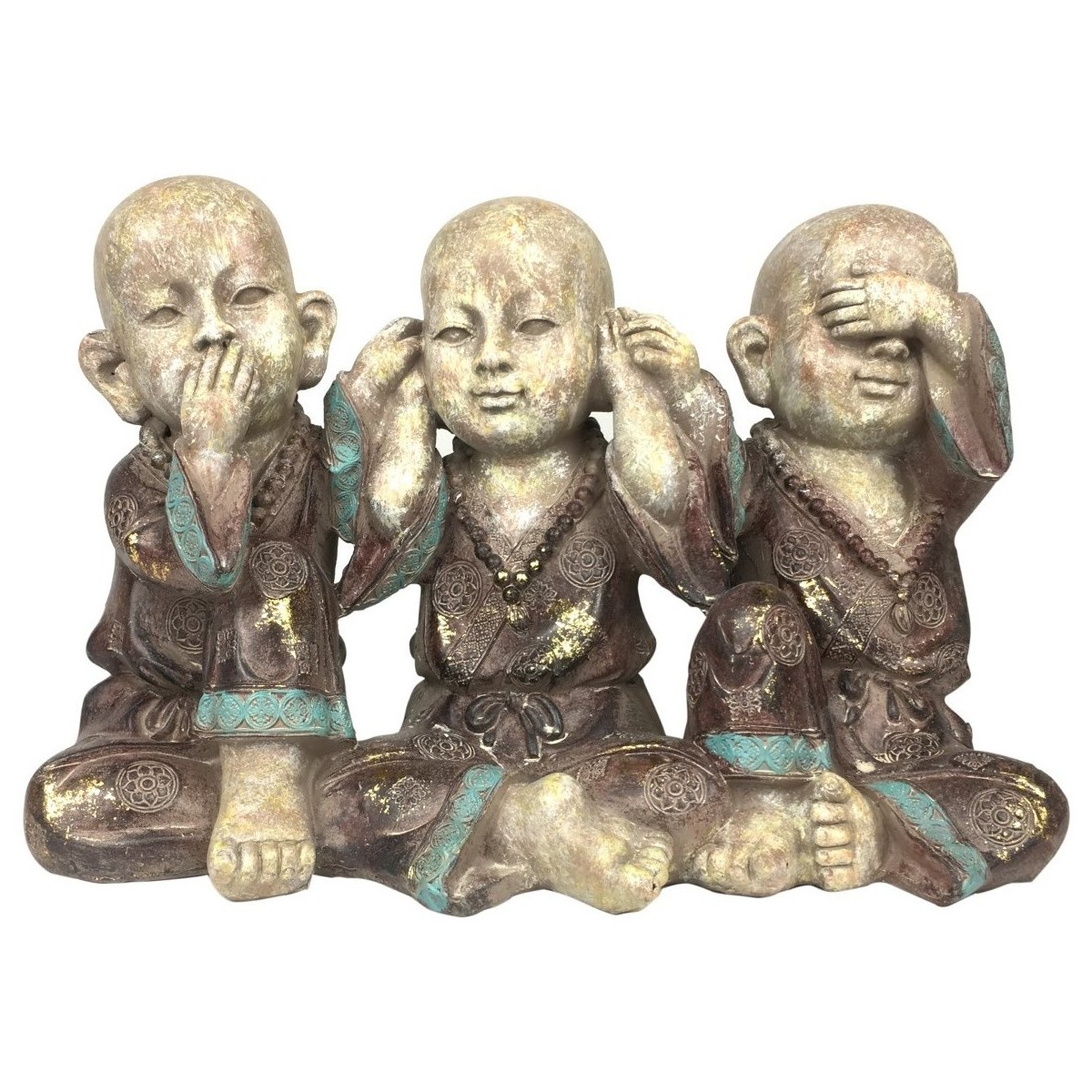 Maison & Déco Statuettes et figurines Signes Grimalt Figure Bouddhas 3 Unités Gris
