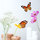 Maison & Déco Stickers Sud Trading Autocollant Mural Fleurs et Papillons Orange