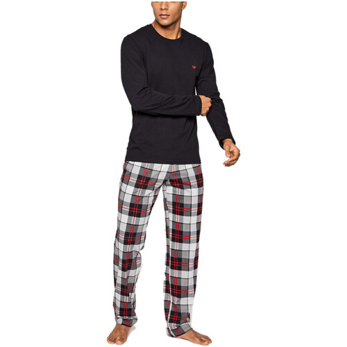 Vêtements Homme Pyjamas / Chemises de nuit Ea7 Emporio Logo ARMANI Pyjama Noir