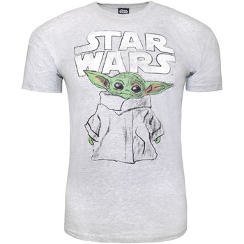 Vêtements T-shirts manches longues Star Wars: The Mandalorian  Gris