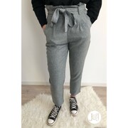 Pantalon taille haute gris 