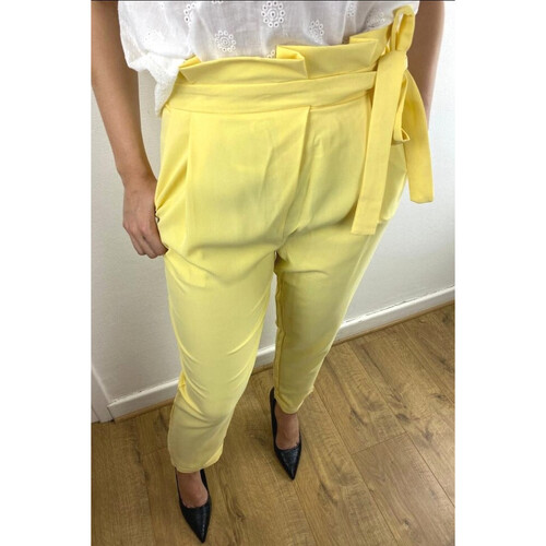 Vêtements Femme Pantalons Jeunes Et Jolies Pantalon jaune Istanbul Doré