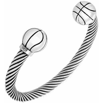 Arthur & Aston Homme Bracelets Orusbijoux Bracelet Homme Argent Ballon De Basket Argenté