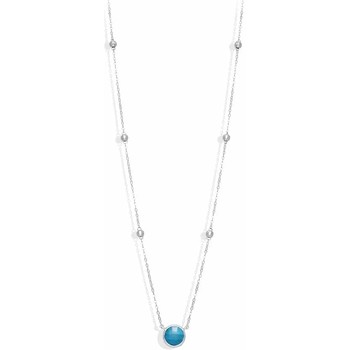 collier orusbijoux  collier long argent valentine cristal turquoise 