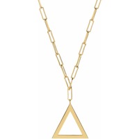 Montres & Bijoux Femme Colliers / Sautoirs Orusbijoux Collier chaine argent doré triangle tal Doré