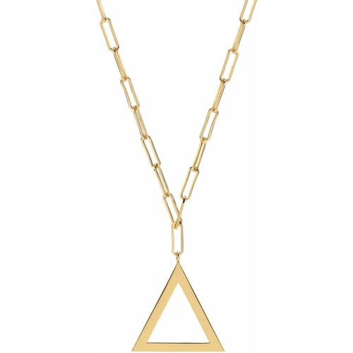 Montres & Bijoux Femme Maison & Déco Collier chaine argent doré triangle tal Doré