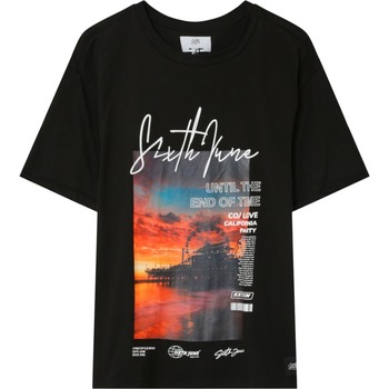 Vêtements Homme T-shirts manches courtes Sixth June T-shirt  California noir