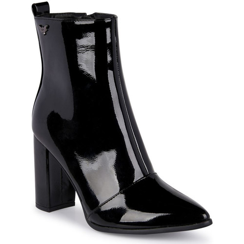 Chaussures Femme Bottines Sneakers 1-23713-27 Mauve Mets Ygritte Noires brillantes - Les Petites Bombes Noir