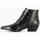 Chaussures Femme Bottines Vanessa Wu Bottines noires effet croco à double boucle - Noir