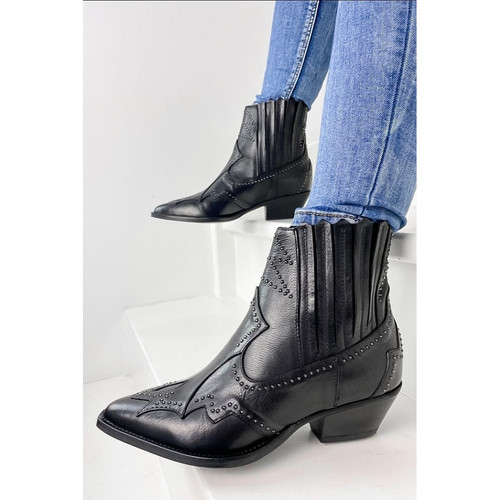 Chaussures Femme Bottines Semerdjian Santiag ER753 Gange Nero - Noir
