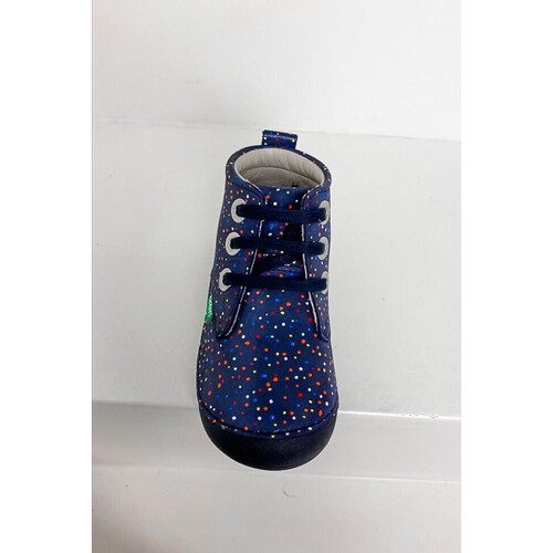 Chaussures Fille Bottines Kickers Bottines Soniza Marine Pois Multicolore - Bleu