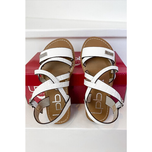 Chaussures Fille Sandales et Nu-pieds Meubles à chaussures Sandales enfant Bianka Blanches Croco - Meubles à chaussures Blanc