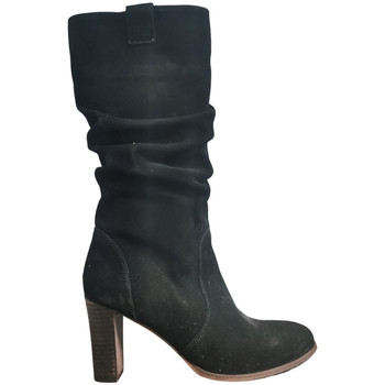 Chaussures Femme Bottes Aliwell - Bottes BORNEO Velours Noir Noir