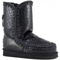 Chaussures Femme Bottines Mou Boots Eskimo 24 Black Dos Etoile - Noir