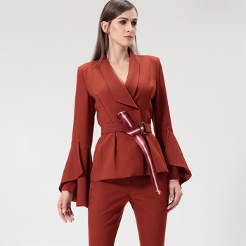 Vêtements Femme Vestes / Blazers Chargement en cours Lime Rouge brique