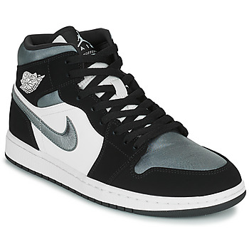 Chaussures Homme Baskets montantes top Nike AIR JORDAN 1 MID GS 'Satin Smoke Grey' Blanc