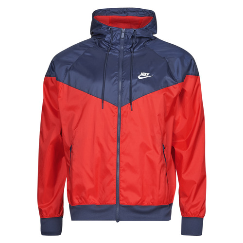 Vêtements Homme Coupes vent icon Nike HERITAGE Hooded Jacket UNIVERSITY RED/MIDNIGHT NAVY/WHITE