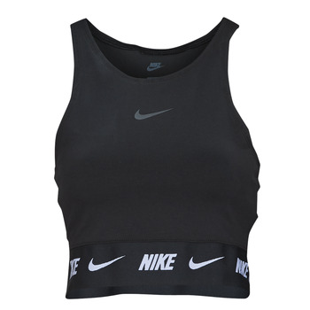 Vêtements Femme Nike Air Max Invigor GS Junior Boys Tennis Nike CROP TAPE TOP Noir