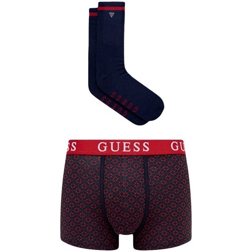 Sous-vêtements Homme Chaussettes hautes LEA10 Guess Pack logo classic Rouge