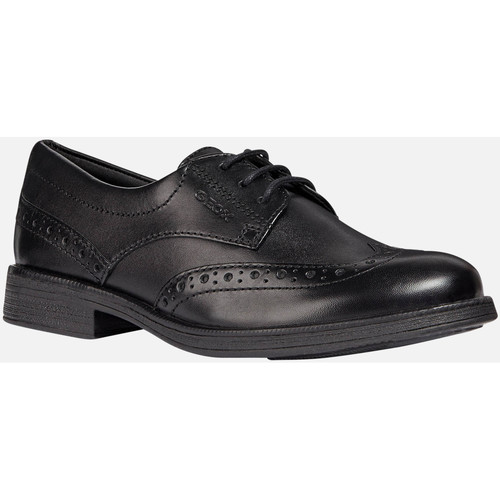 Chaussures Fille Plat : 0 cm Geox JR AGATA Noir