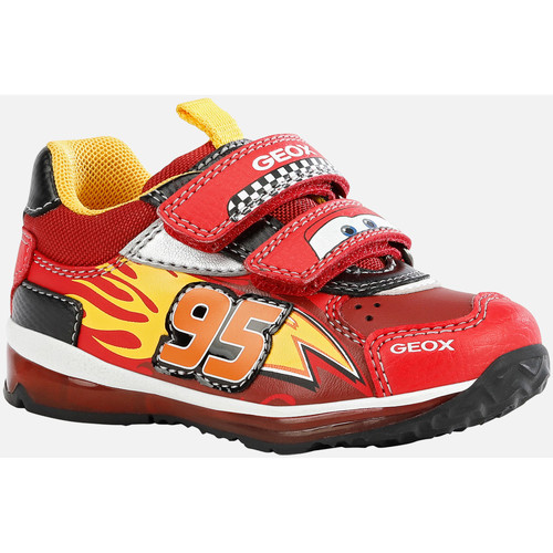 Chaussures Garçon Geox B TODO BOY noir et rouge - Chaussures Baskets basses Enfant 59 