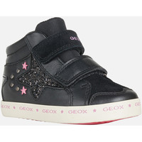 Chaussures Fille Baskets montantes Geox B KILWI GIRL noir/rose