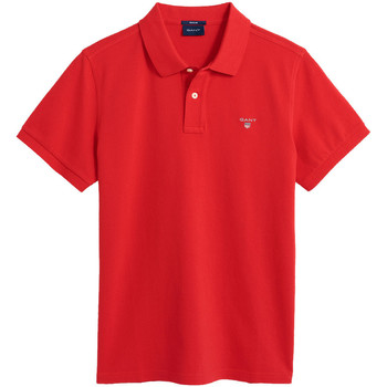 Vêtements Homme Polos manches courtes Gant Short-sleeved polo shirts Rouge