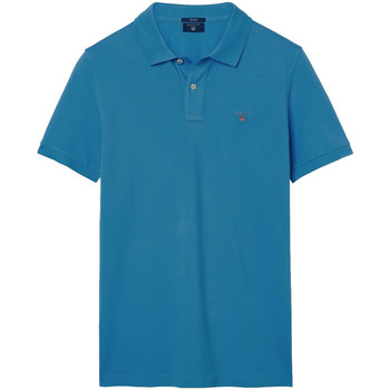 Homme Gant Short-sleeved polo shirts pétrole - Vêtements Polos manches courtes Homme 69 