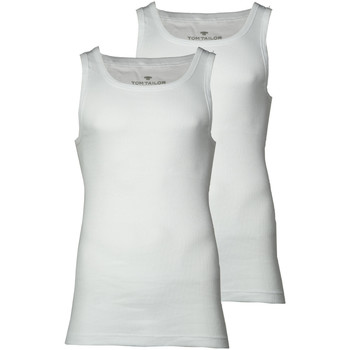 Vêtements Homme Débardeurs / T-shirts sans manche Tom Tailor Tops / Sleeveless T-shirts blanc