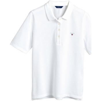 Vêtements Femme Polos manches courtes Gant Short-sleeved polo shirts Blanc