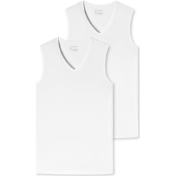 Vêtements Homme Débardeurs / T-shirts sans manche Schiesser Short-sleeved t-shirts blanc