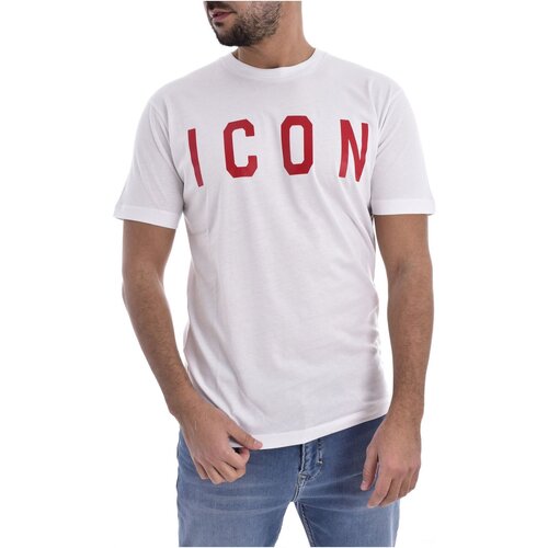 Vêtements Homme T-shirts New manches courtes Dsquared S74GD0601 Blanc
